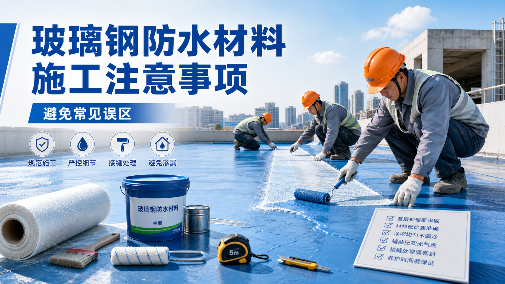 玻璃钢防水材料施工注意事项，避免常见误区 西双版纳 版